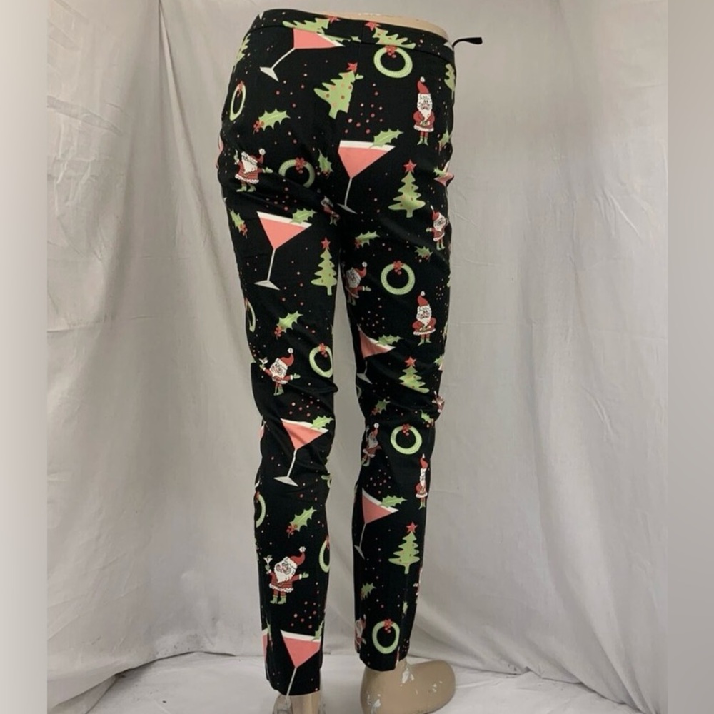 Cali Cali Christmas Pants Sz  8 Black 97% Cotton and 3% spandex